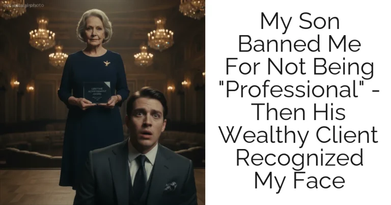 My Son Banned Me For Not Being "Professional" - Then His Wealthy Client Recognized My Face