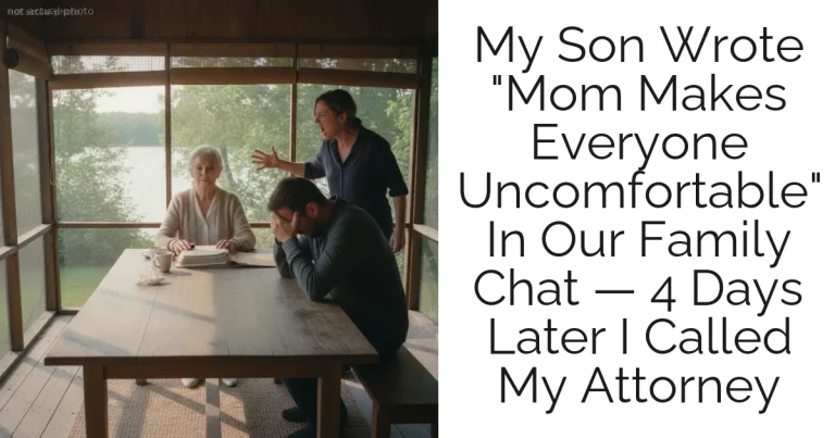 My Son Wrote "Mom Makes Everyone Uncomfortable" In Our Family Chat — 4 Days Later I Called My Attorney