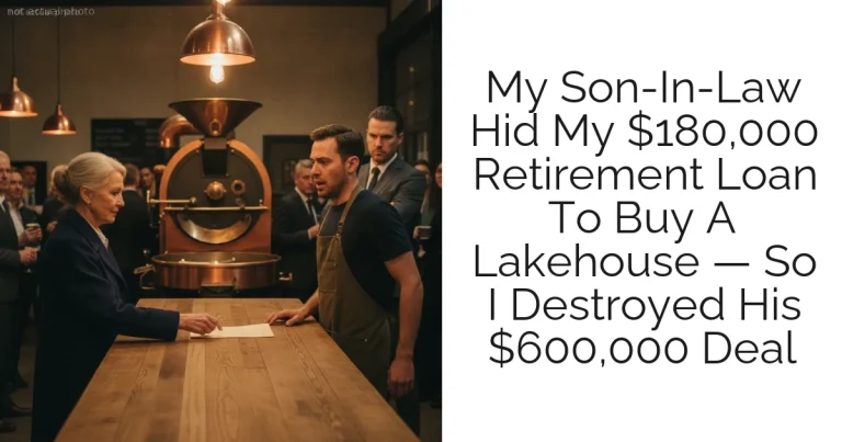 My Son-In-Law Hid My $180,000 Retirement Loan To Buy A Lakehouse — So I Destroyed His $600,000 Deal