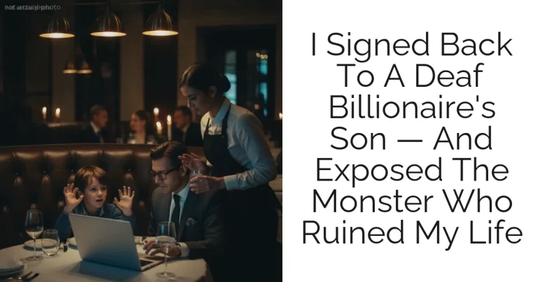 I Signed Back To A Deaf Billionaire's Son — And Exposed The Monster Who Ruined My Life
