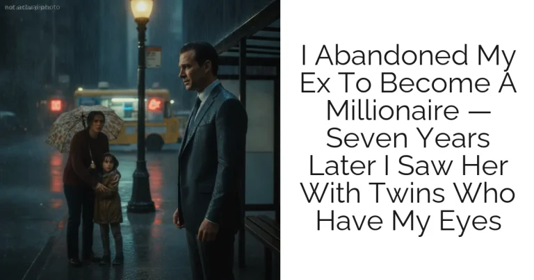 I Abandoned My Ex To Become A Millionaire — Seven Years Later I Saw Her With Twins Who Have My Eyes