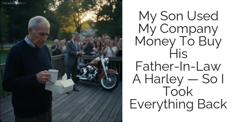 My Son Used My Company Money To Buy His Father-In-Law A Harley — So I Took Everything Back