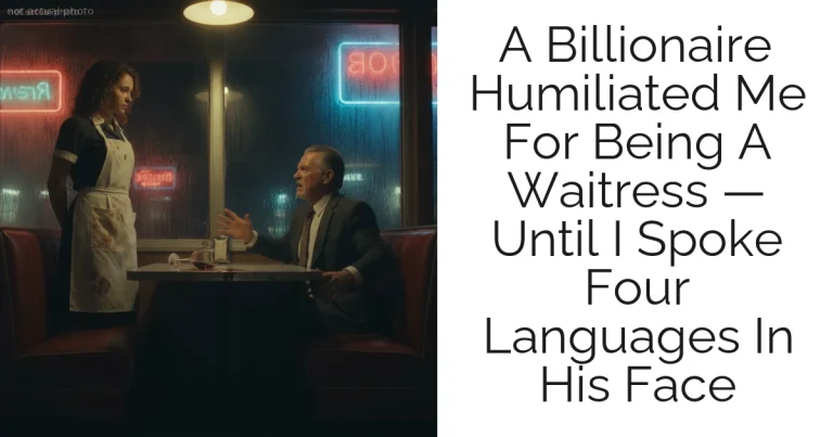 A Billionaire Humiliated Me For Being A Waitress — Until I Spoke Four Languages In His Face