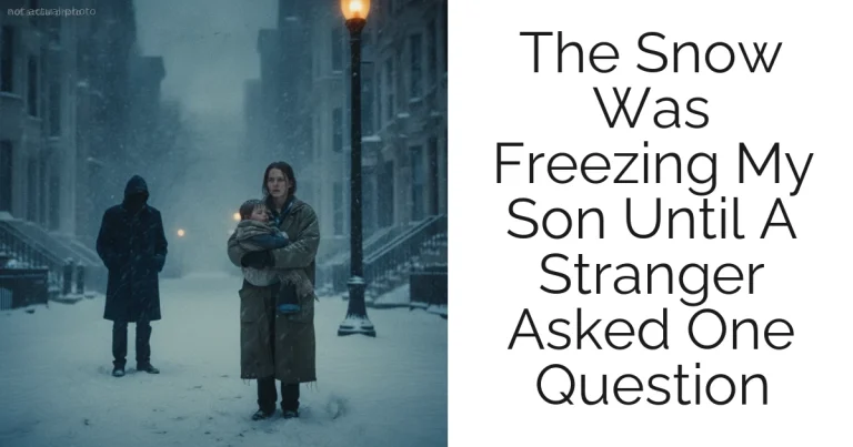 The Snow Was Freezing My Son Until A Stranger Asked One Question