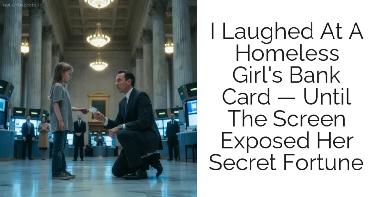 I Laughed At A Homeless Girl's Bank Card — Until The Screen Exposed Her Secret Fortune