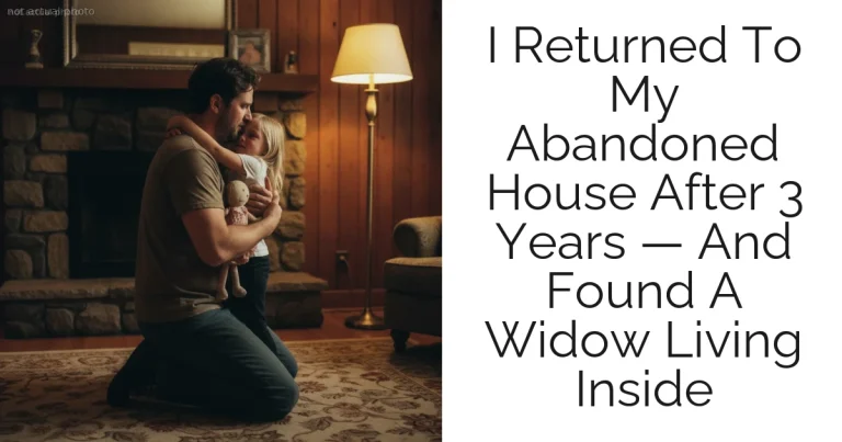 I Returned To My Abandoned House After 3 Years — And Found A Widow Living Inside