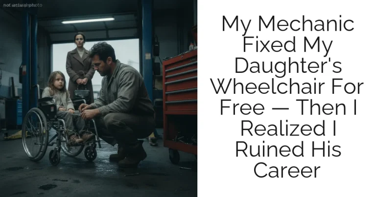 My Mechanic Fixed My Daughter's Wheelchair For Free — Then I Realized I Ruined His Career