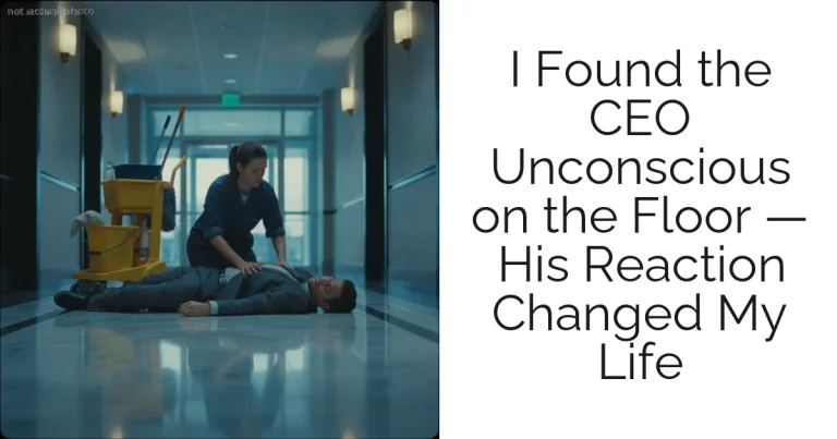 I Found the CEO Unconscious on the Floor — His Reaction Changed My Life