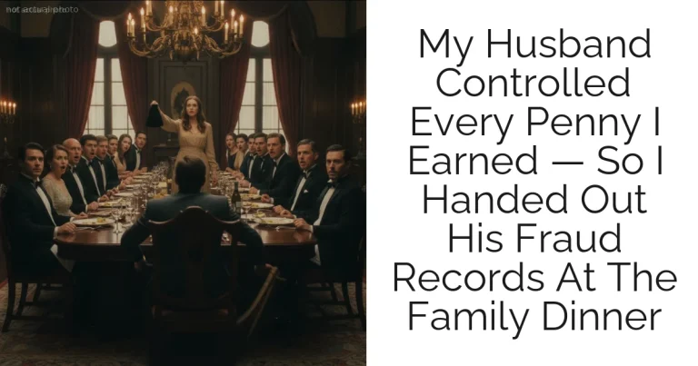 My Husband Controlled Every Penny I Earned — So I Handed Out His Fraud Records At The Family Dinner