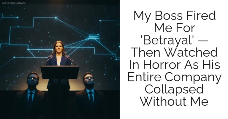 My Boss Fired Me For 'Betrayal' — Then Watched In Horror As His Entire Company Collapsed Without Me