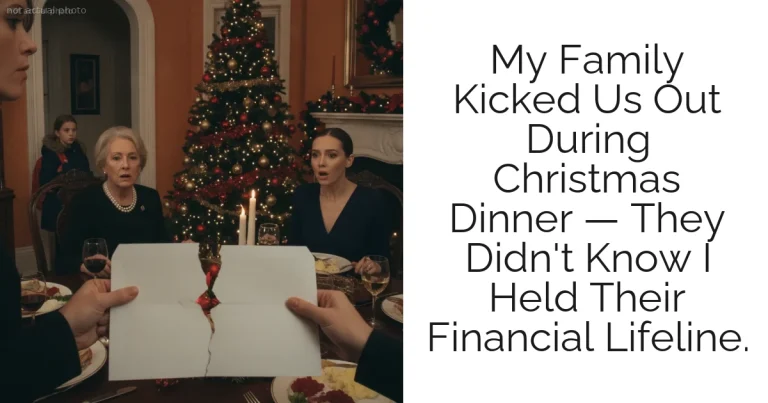 My Family Kicked Us Out During Christmas Dinner — They Didn't Know I Held Their Financial Lifeline.