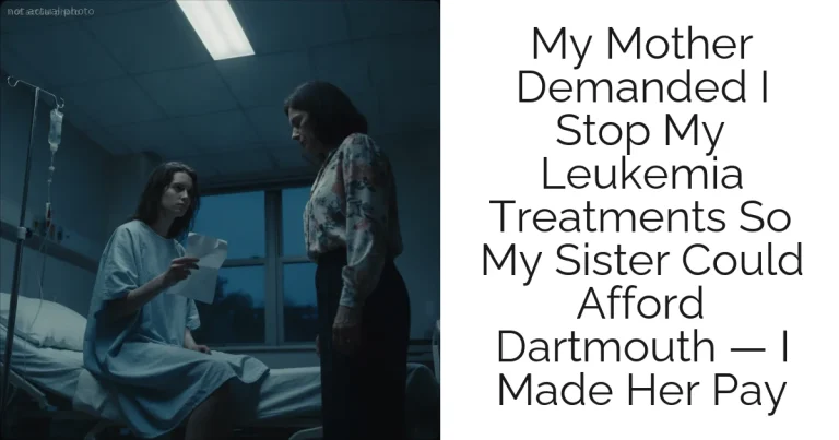 My Mother Demanded I Stop My Leukemia Treatments So My Sister Could Afford Dartmouth — I Made Her Pay