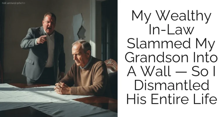 My Wealthy In-Law Slammed My Grandson Into A Wall — So I Dismantled His Entire Life