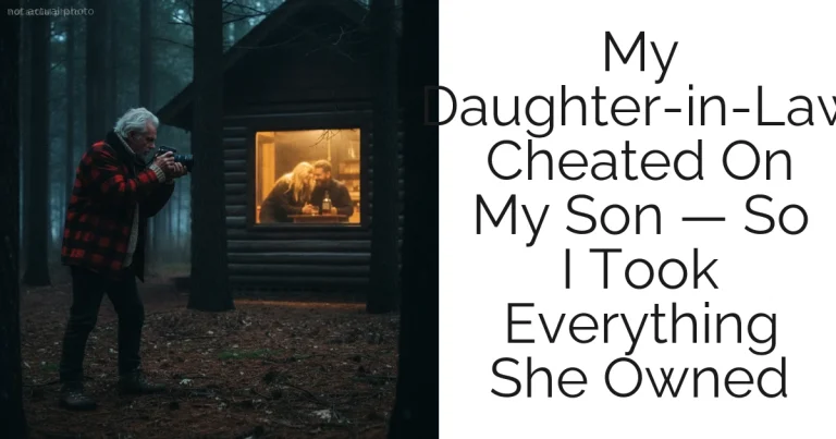 My Daughter-in-Law Cheated On My Son — So I Took Everything She Owned