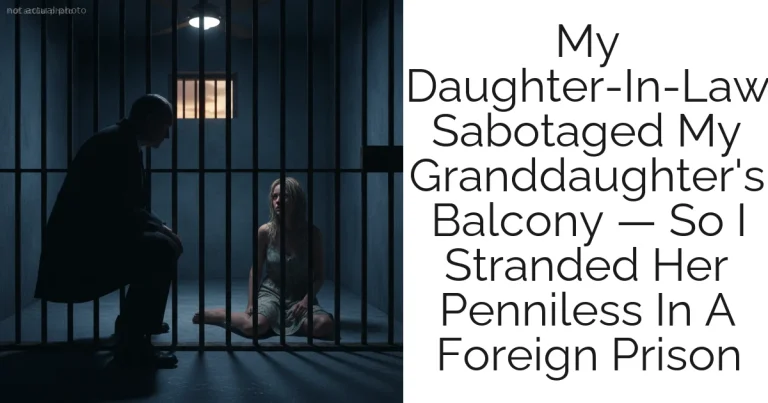 My Daughter-In-Law Sabotaged My Granddaughter's Balcony — So I Stranded Her Penniless In A Foreign Prison