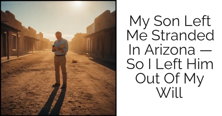 My Son Left Me Stranded In Arizona — So I Left Him Out Of My Will