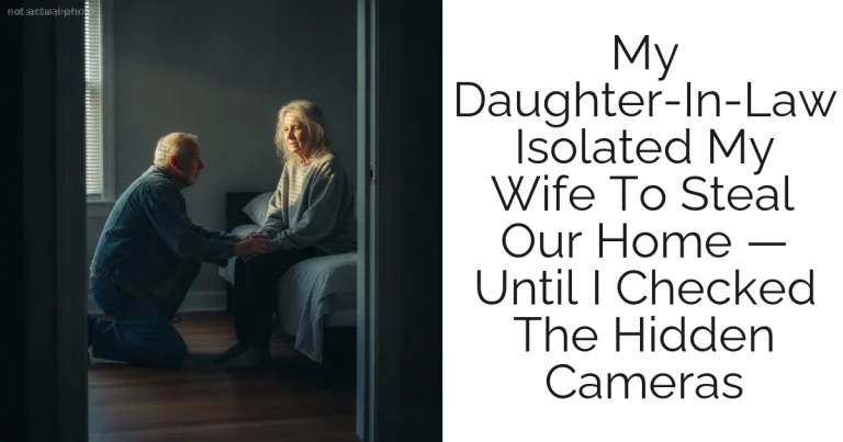 My Daughter-In-Law Isolated My Wife To Steal Our Home — Until I Checked The Hidden Cameras