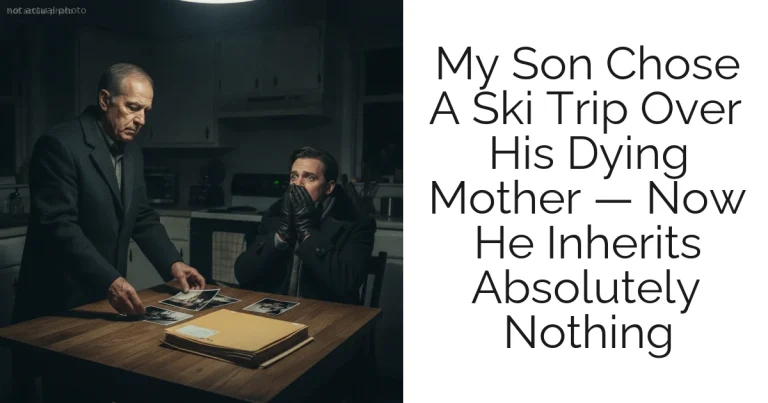 My Son Chose A Ski Trip Over His Dying Mother — Now He Inherits Absolutely Nothing