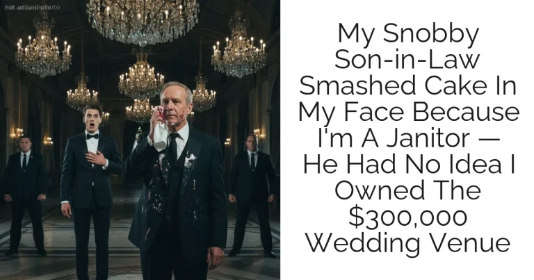 My Snobby Son-in-Law Smashed Cake In My Face Because I'm A Janitor — He Had No Idea I Owned The $300,000 Wedding Venue