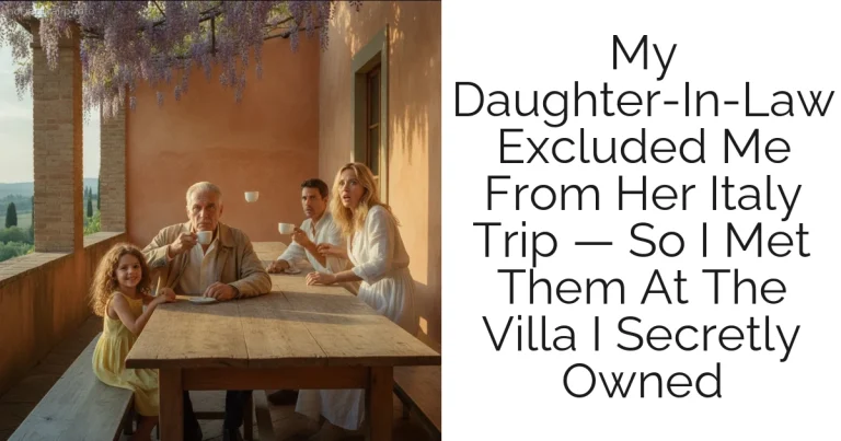 My Daughter-In-Law Excluded Me From Her Italy Trip — So I Met Them At The Villa I Secretly Owned