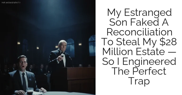 My Estranged Son Faked A Reconciliation To Steal My $28 Million Estate — So I Engineered The Perfect Trap