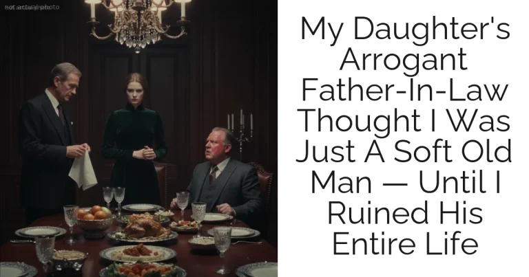 My Daughter's Arrogant Father-In-Law Thought I Was Just A Soft Old Man — Until I Ruined His Entire Life