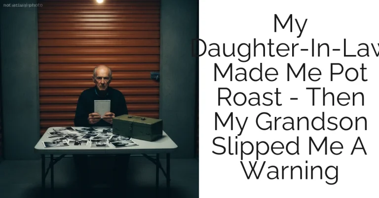 My Daughter-In-Law Made Me Pot Roast - Then My Grandson Slipped Me A Warning