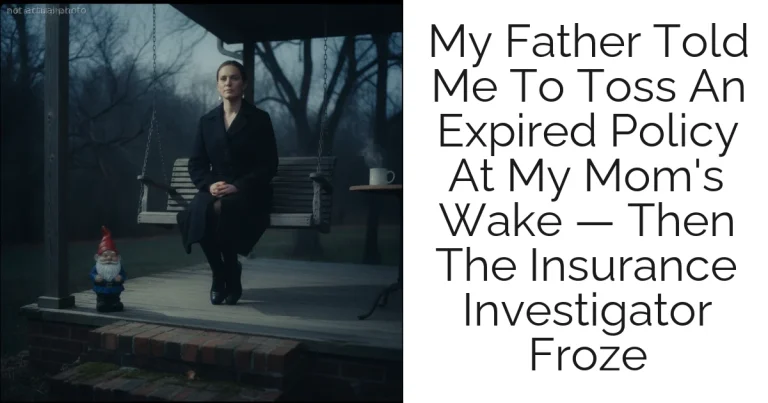 My Father Told Me To Toss An Expired Policy At My Mom's Wake — Then The Insurance Investigator Froze