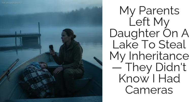 My Parents Left My Daughter On A Lake To Steal My Inheritance — They Didn't Know I Had Cameras