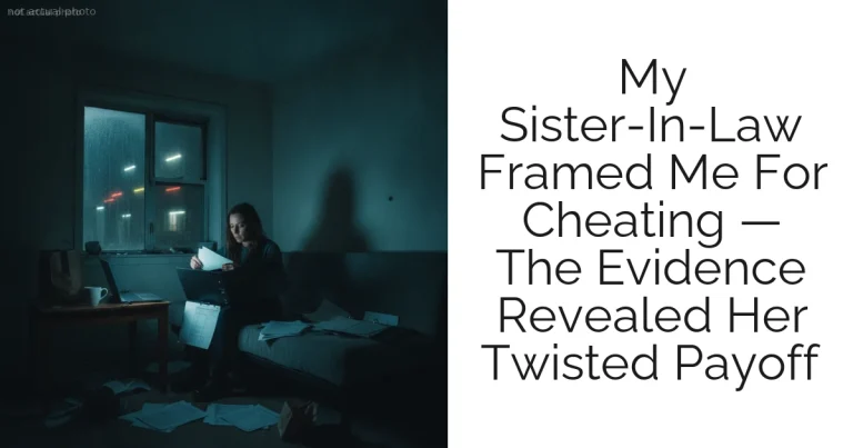 My Sister-In-Law Framed Me For Cheating — The Evidence Revealed Her Twisted Payoff