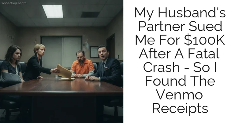 My Husband's Partner Sued Me For $100K After A Fatal Crash - So I Found The Venmo Receipts