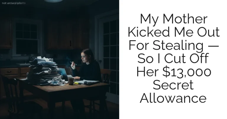 My Mother Kicked Me Out For Stealing — So I Cut Off Her $13,000 Secret Allowance