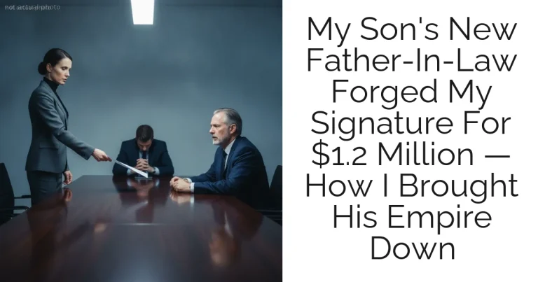 My Son's New Father-In-Law Forged My Signature For $1.2 Million — How I Brought His Empire Down