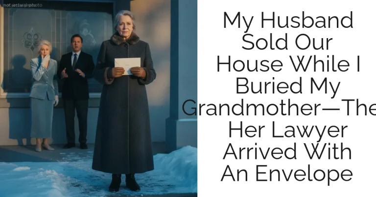 My Husband Sold Our House While I Buried My Grandmother—Then Her Lawyer Arrived With An Envelope