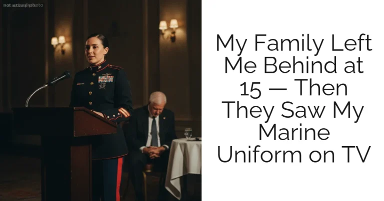 My Family Left Me Behind at 15 — Then They Saw My Marine Uniform on TV