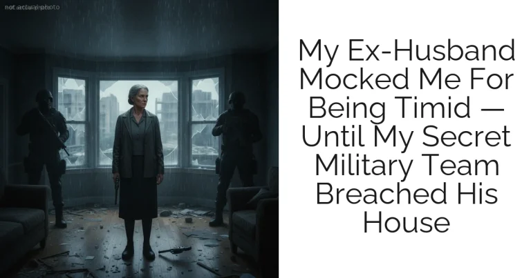 My Ex-Husband Mocked Me For Being Timid — Until My Secret Military Team Breached His House