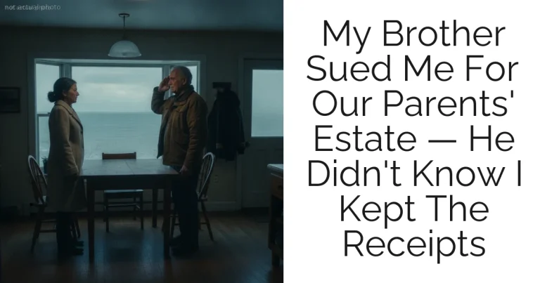 My Brother Sued Me For Our Parents' Estate — He Didn't Know I Kept The Receipts