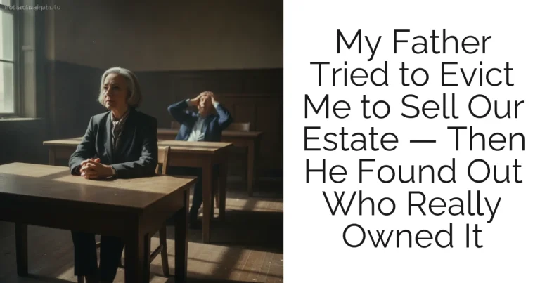 My Father Tried to Evict Me to Sell Our Estate — Then He Found Out Who Really Owned It