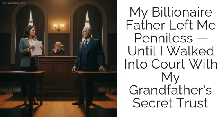 My Billionaire Father Left Me Penniless — Until I Walked Into Court With My Grandfather's Secret Trust