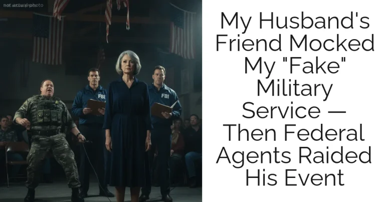 My Husband's Friend Mocked My "Fake" Military Service — Then Federal Agents Raided His Event