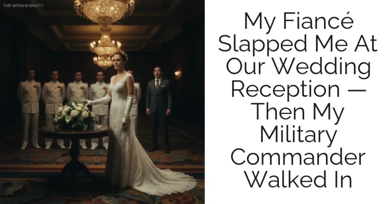 My Fiancé Slapped Me At Our Wedding Reception — Then My Military Commander Walked In