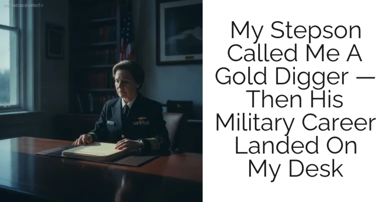 My Stepson Called Me A Gold Digger — Then His Military Career Landed On My Desk