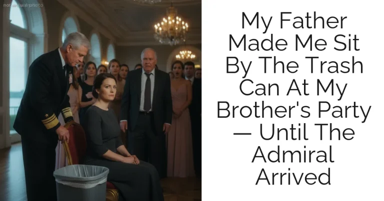 My Father Made Me Sit By The Trash Can At My Brother's Party — Until The Admiral Arrived