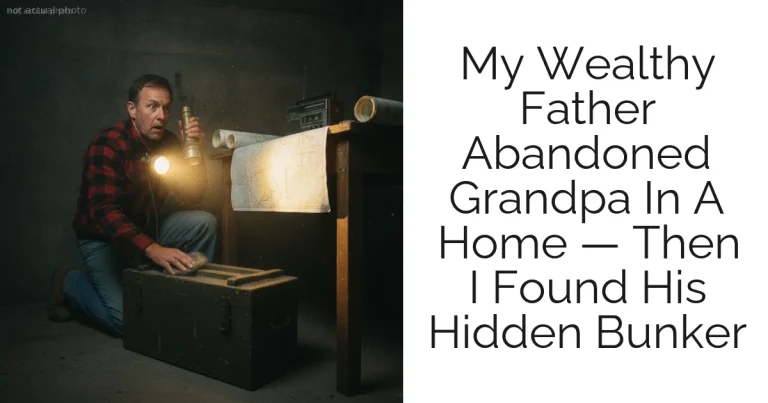 My Wealthy Father Abandoned Grandpa In A Home — Then I Found His Hidden Bunker