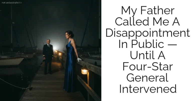 My Father Called Me A Disappointment In Public — Until A Four-Star General Intervened