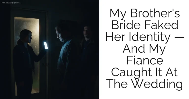 My Brother's Bride Faked Her Identity — And My Fiance Caught It At The Wedding