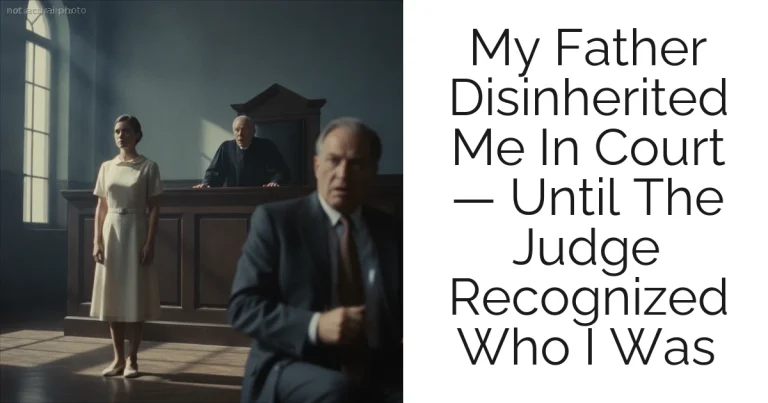 My Father Disinherited Me In Court — Until The Judge Recognized Who I Was
