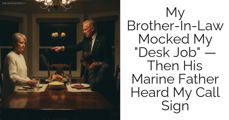 My Brother-In-Law Mocked My "Desk Job" — Then His Marine Father Heard My Call Sign