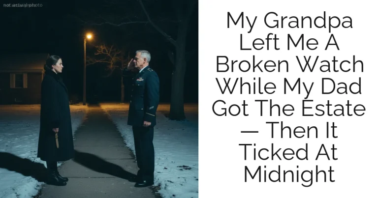 My Grandpa Left Me A Broken Watch While My Dad Got The Estate — Then It Ticked At Midnight