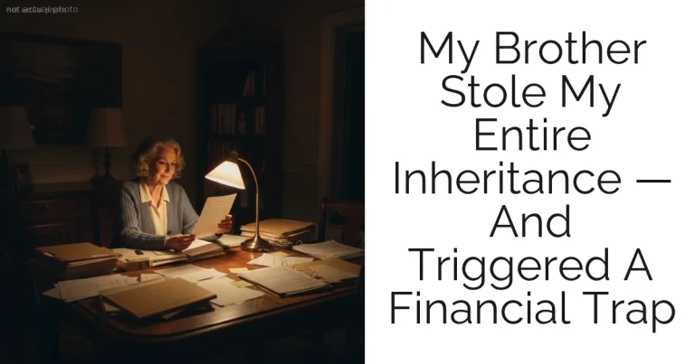 My Brother Stole My Entire Inheritance — And Triggered A Financial Trap